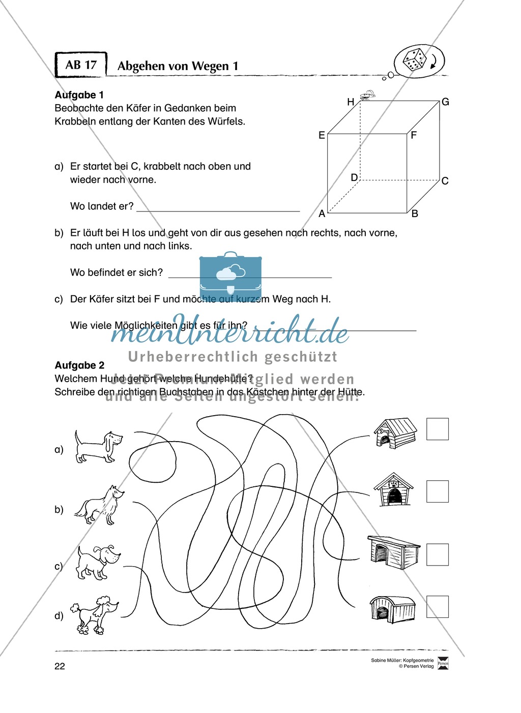 Arbeitsblätter zur Schulung des räumlichen Vorstellungsvermögens Preview 17