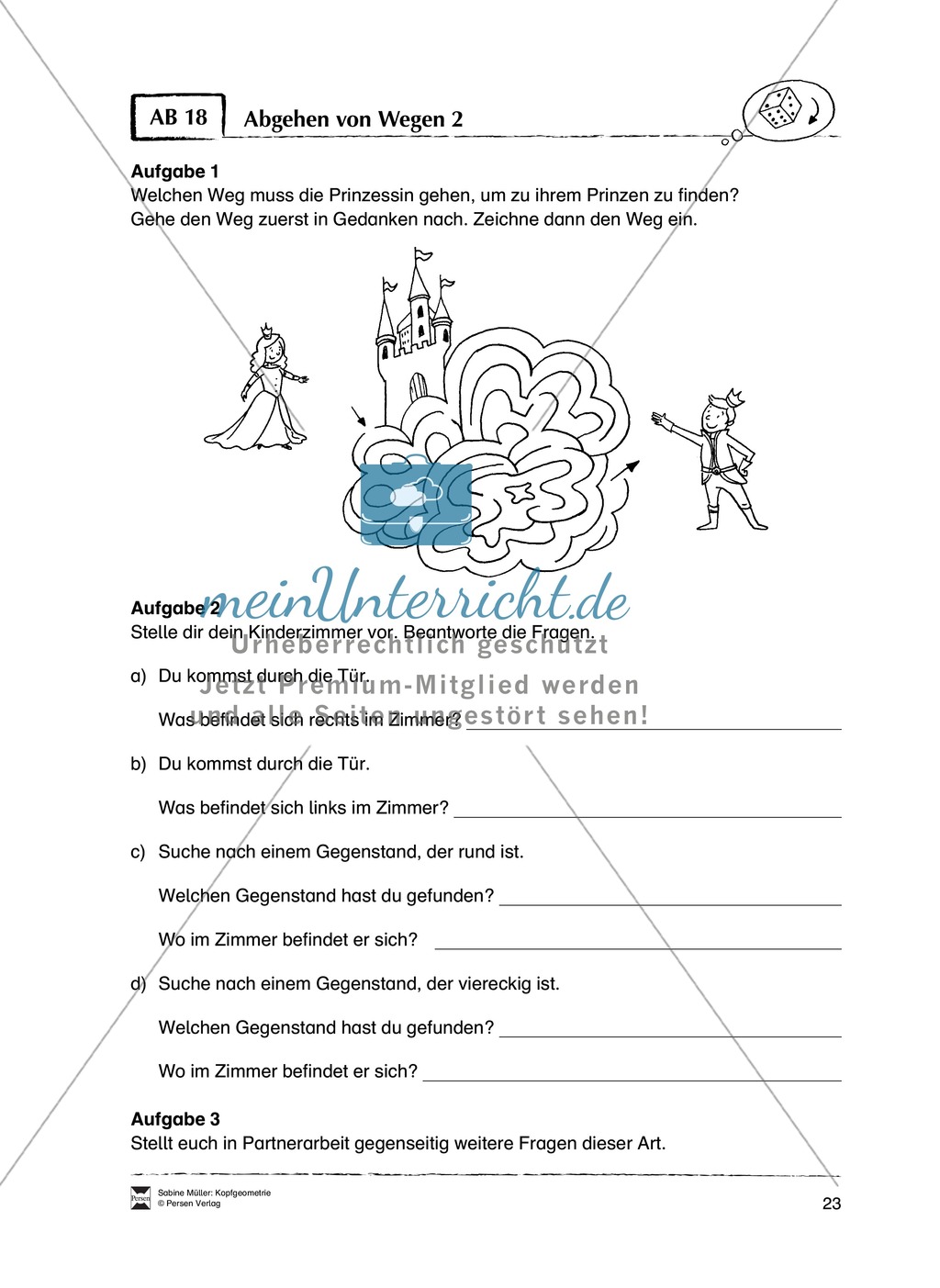 Arbeitsblätter zur Schulung des räumlichen Vorstellungsvermögens Preview 18