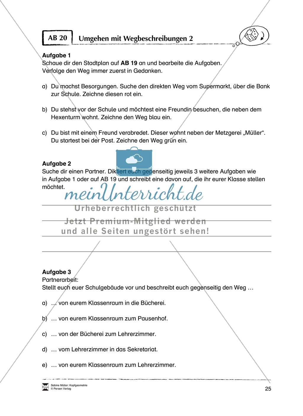 Arbeitsblätter zur Schulung des räumlichen Vorstellungsvermögens Preview 20