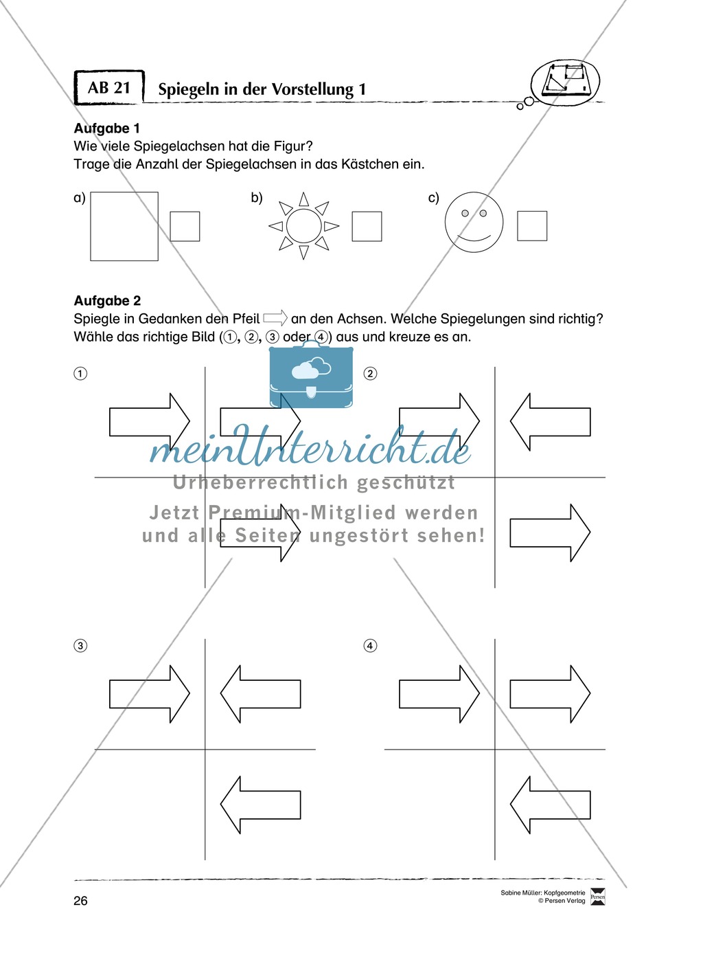 Arbeitsblätter zur Schulung des räumlichen Vorstellungsvermögens Preview 21