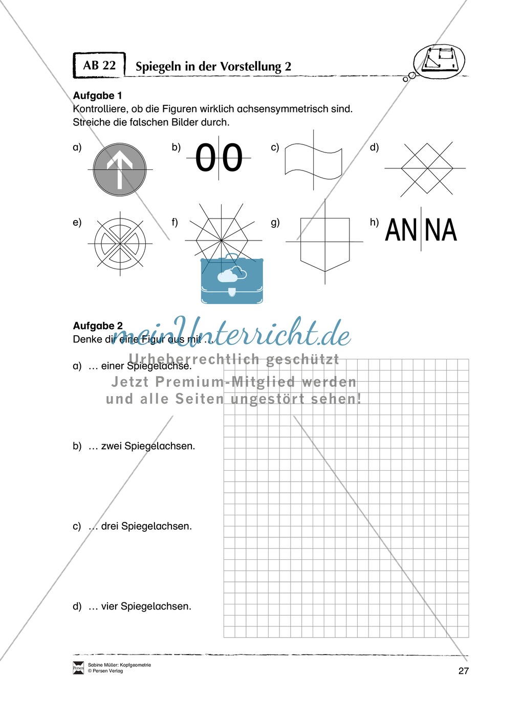 Arbeitsblätter zur Schulung des räumlichen Vorstellungsvermögens Preview 22