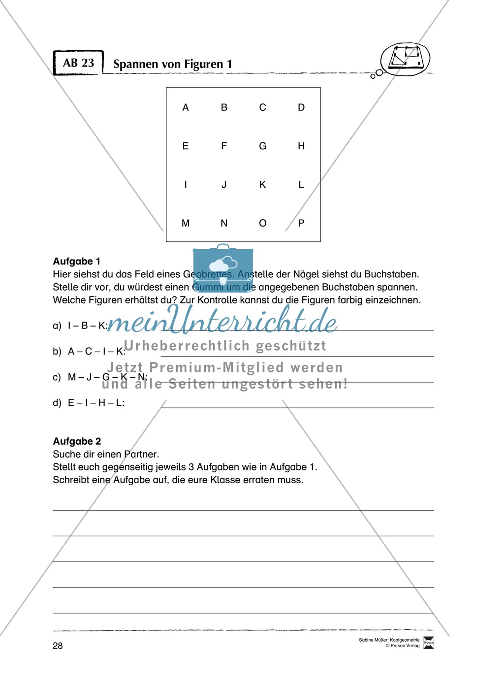 Arbeitsblätter zur Schulung des räumlichen Vorstellungsvermögens Preview 23