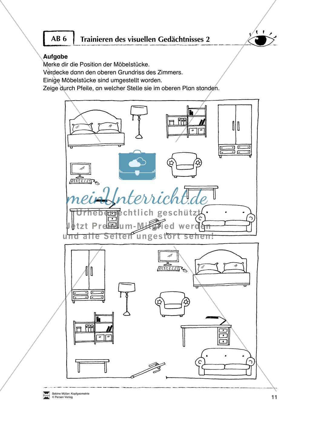 Arbeitsblätter zur Schulung des räumlichen Vorstellungsvermögens Preview 6