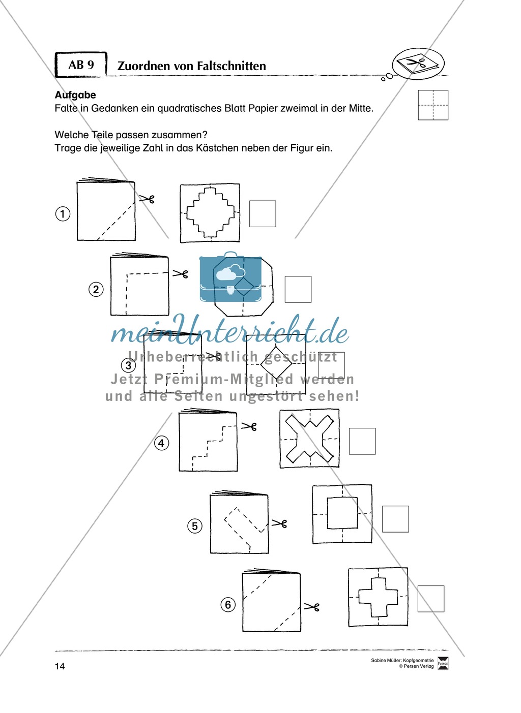 Arbeitsblätter zur Schulung des räumlichen Vorstellungsvermögens Preview 9