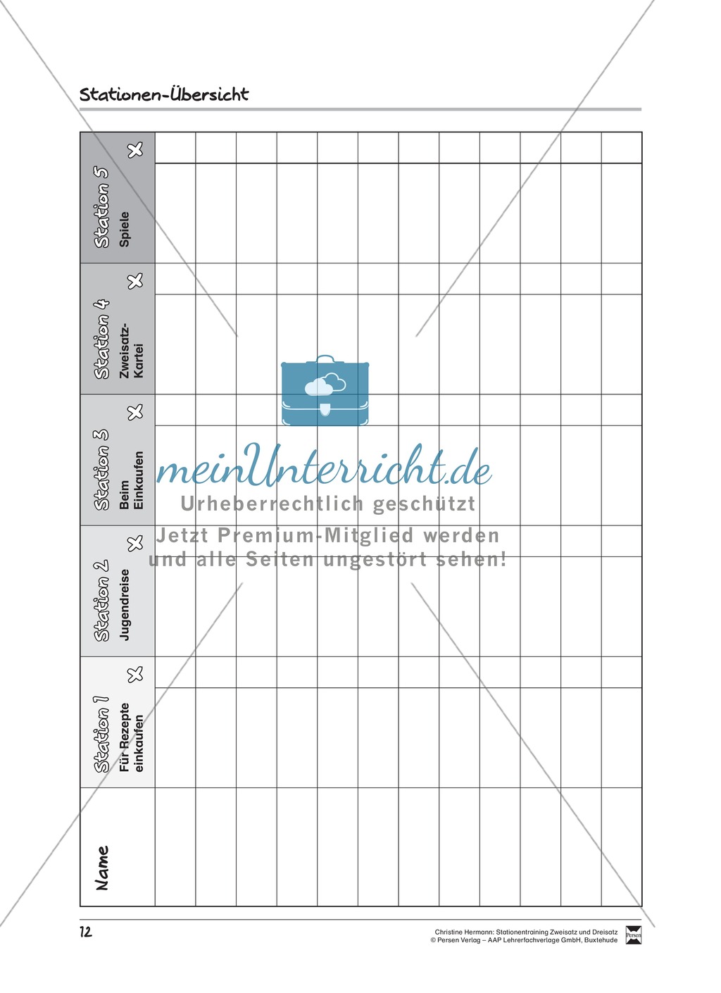 Den Zweisatz üben: Stationsarbeit Preview 4