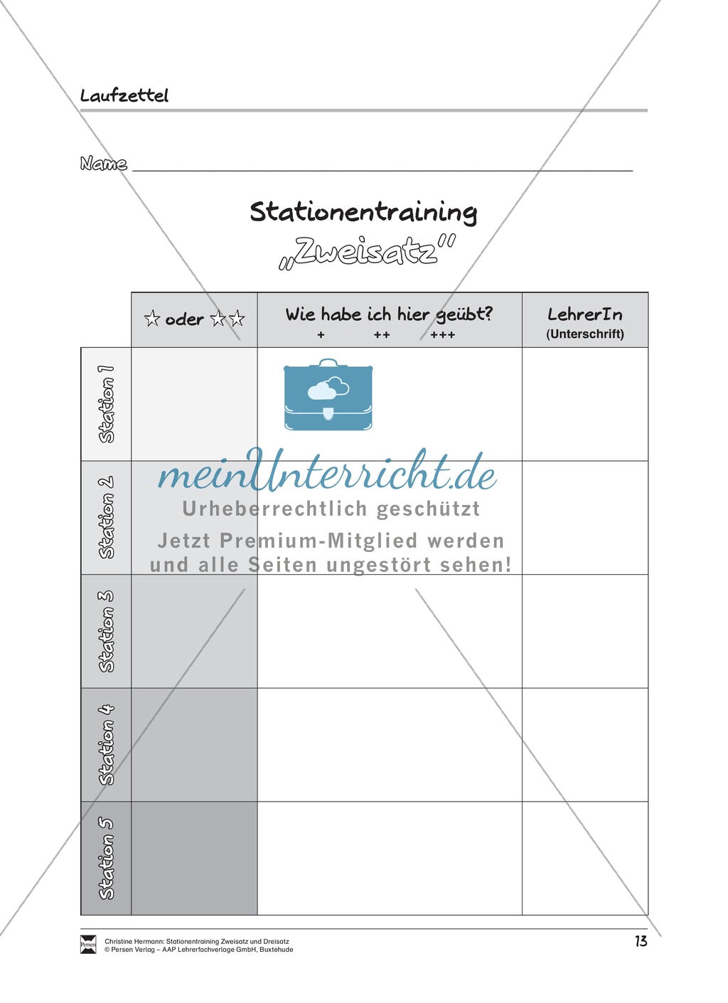 Den Zweisatz üben: Stationsarbeit Preview 5