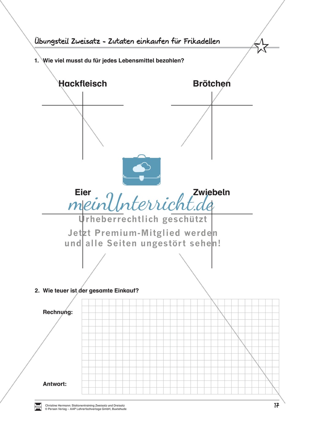 Den Zweisatz üben: Stationsarbeit Preview 9