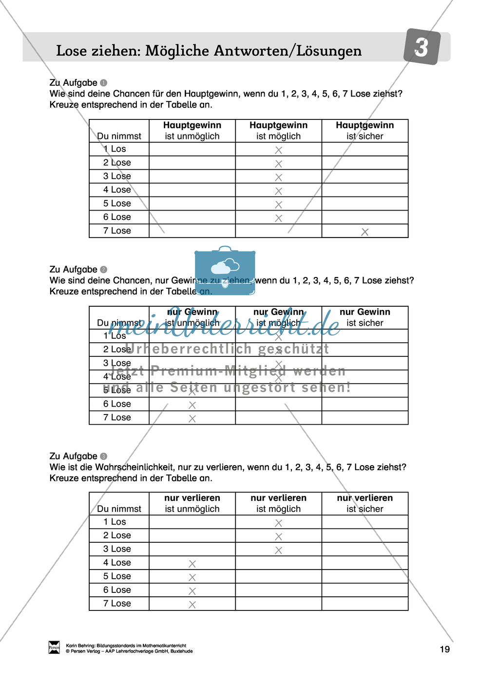 Bildungsstandards im Mathematikunterricht umsetzen: Unterrichtsvorschläge zu Daten + Häufigkeit + Wahrscheinlichkeit Preview 11