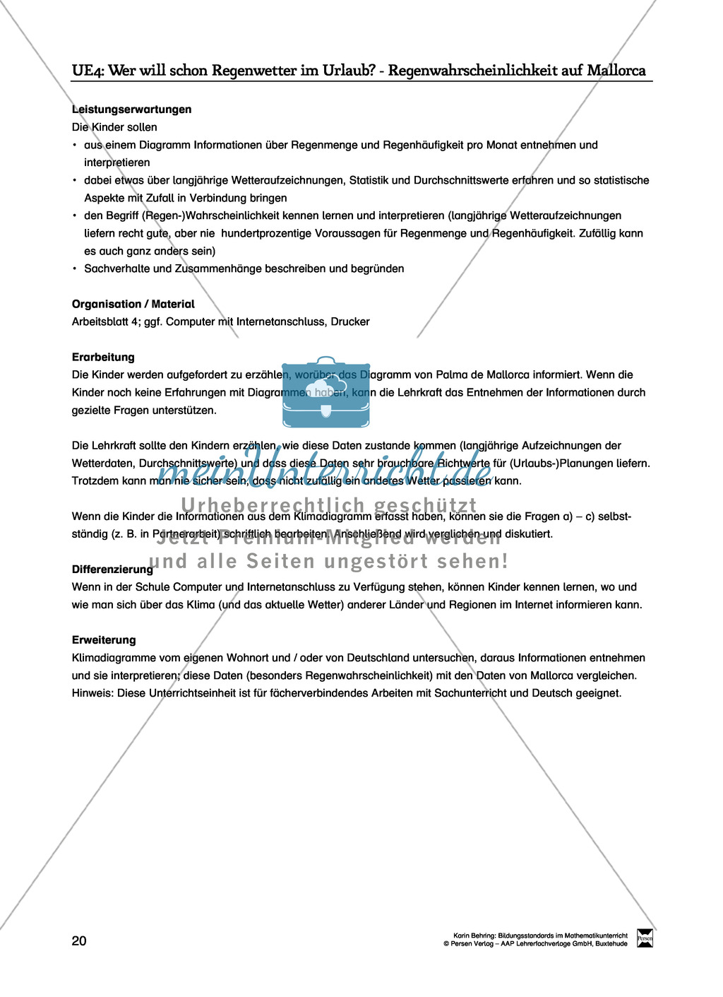 Bildungsstandards im Mathematikunterricht umsetzen: Unterrichtsvorschläge zu Daten + Häufigkeit + Wahrscheinlichkeit Preview 12