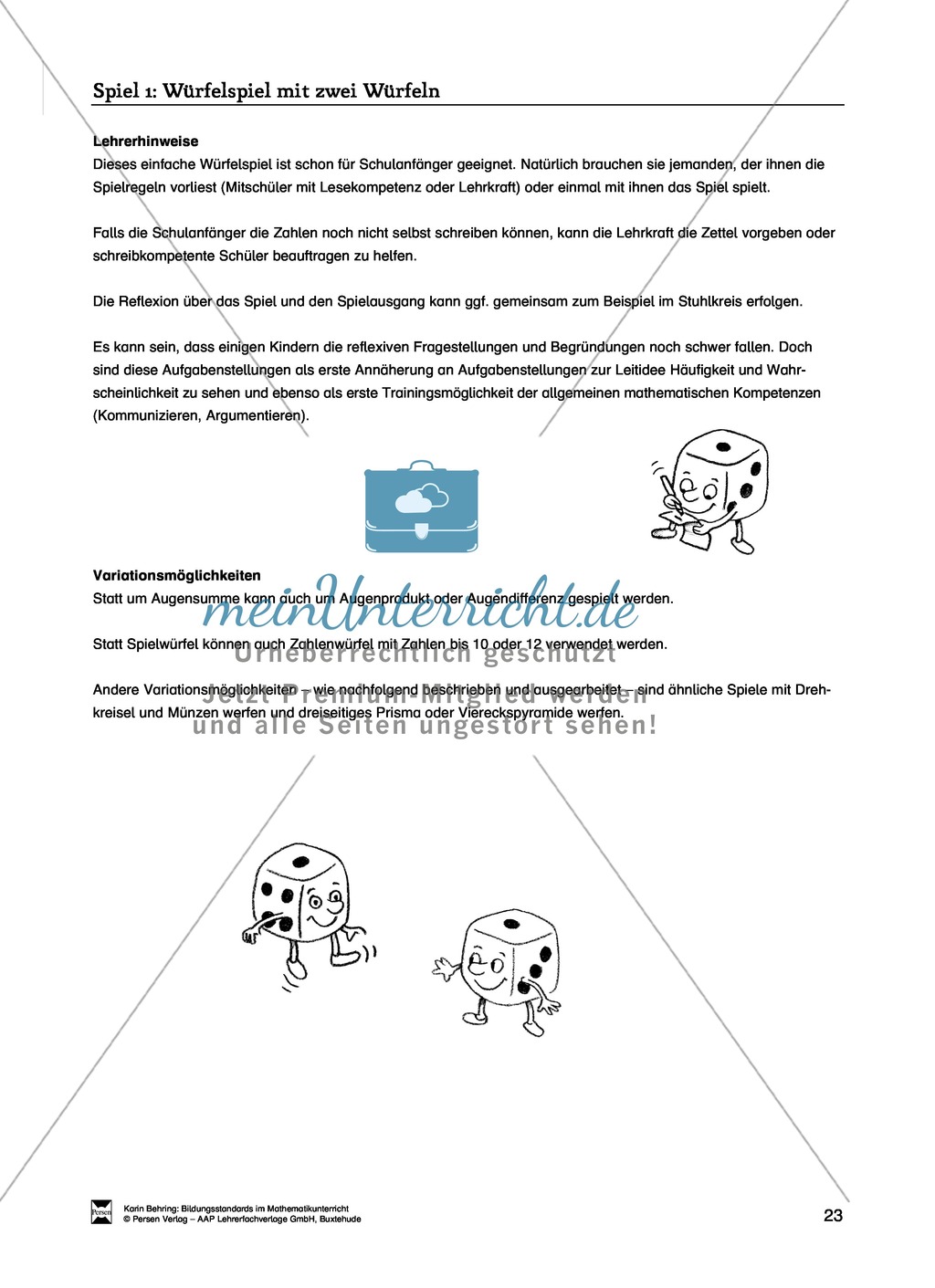 Bildungsstandards im Mathematikunterricht umsetzen: Unterrichtsvorschläge zu Daten + Häufigkeit + Wahrscheinlichkeit Preview 15