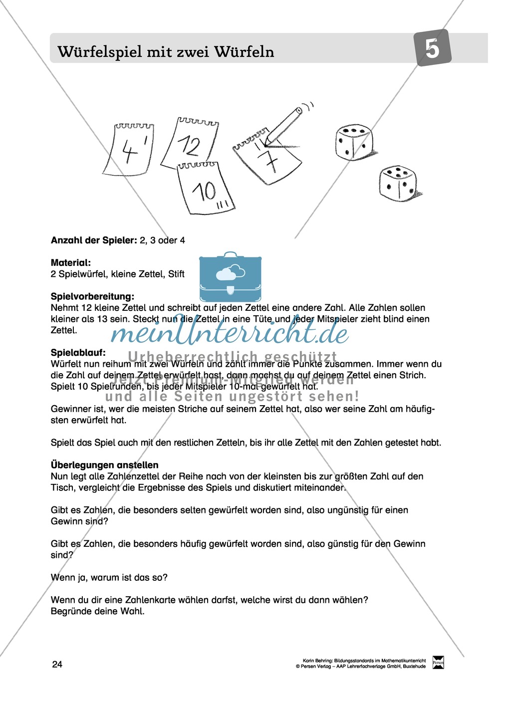 Bildungsstandards im Mathematikunterricht umsetzen: Unterrichtsvorschläge zu Daten + Häufigkeit + Wahrscheinlichkeit Preview 16
