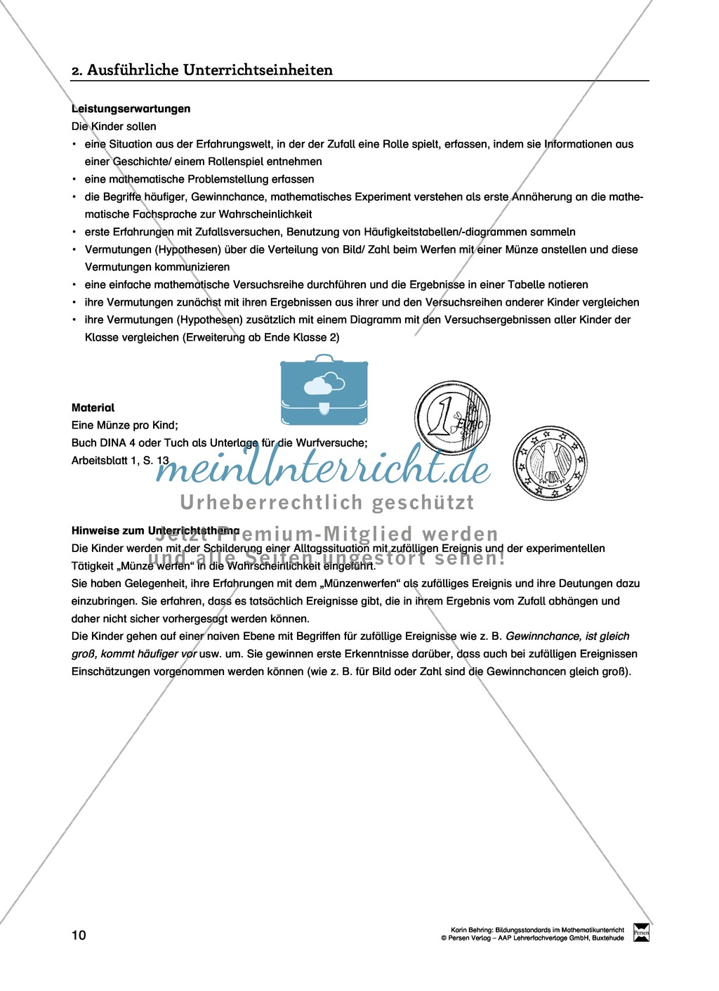 Bildungsstandards im Mathematikunterricht umsetzen: Unterrichtsvorschläge zu Daten + Häufigkeit + Wahrscheinlichkeit Preview 2