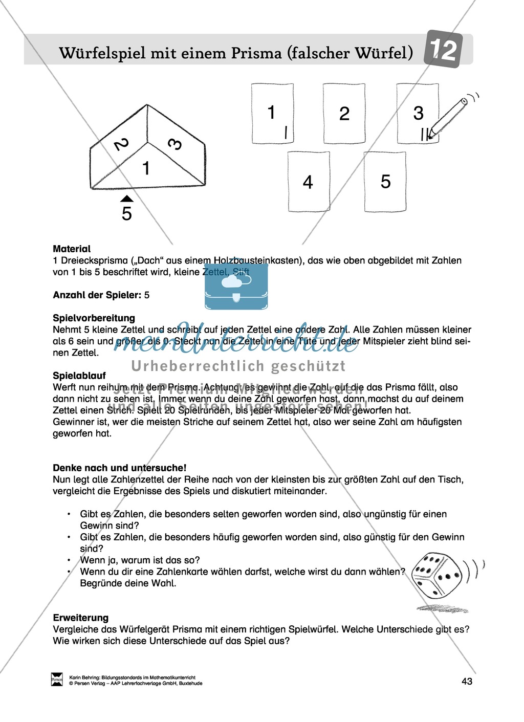 Bildungsstandards im Mathematikunterricht umsetzen: Unterrichtsvorschläge zu Daten + Häufigkeit + Wahrscheinlichkeit Preview 35