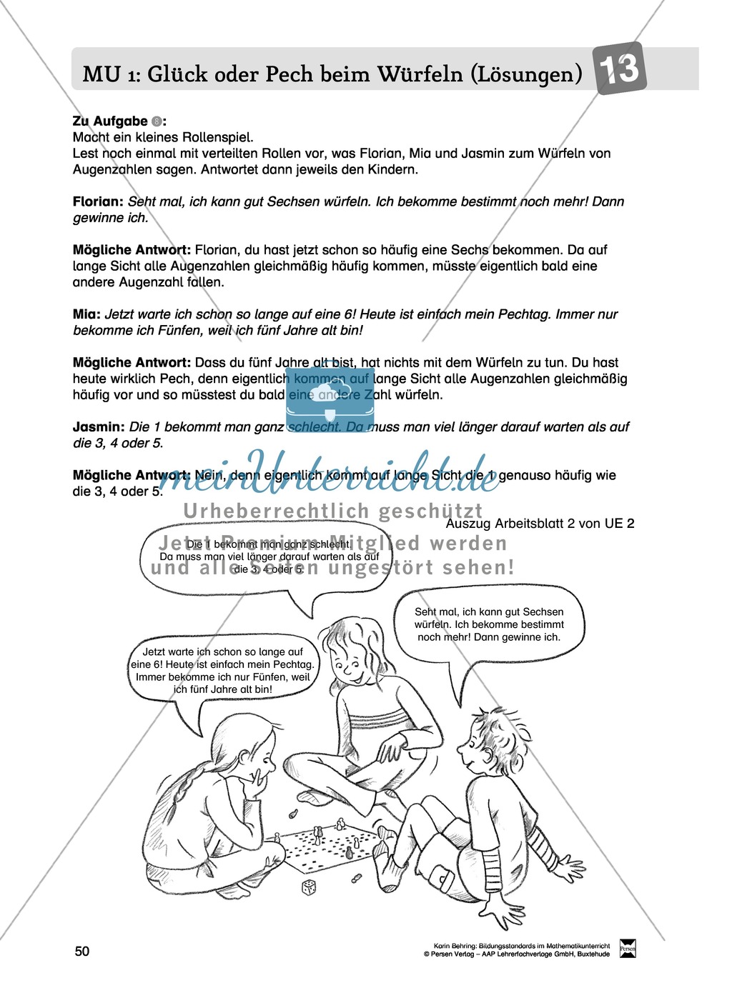 Bildungsstandards im Mathematikunterricht umsetzen: Unterrichtsvorschläge zu Daten + Häufigkeit + Wahrscheinlichkeit Preview 42