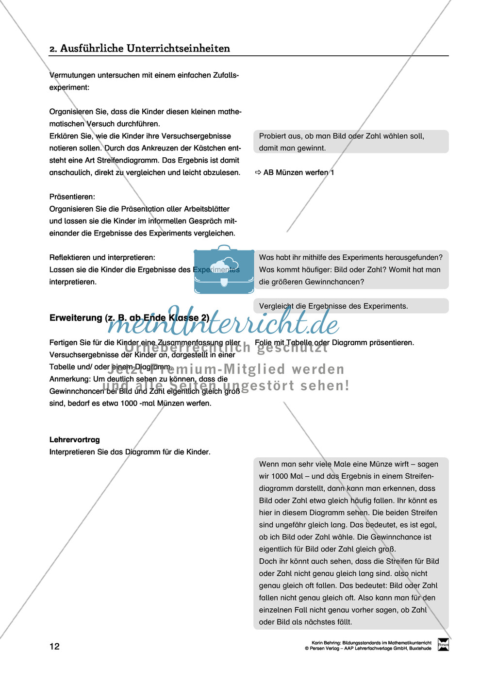 Bildungsstandards im Mathematikunterricht umsetzen: Unterrichtsvorschläge zu Daten + Häufigkeit + Wahrscheinlichkeit Preview 4