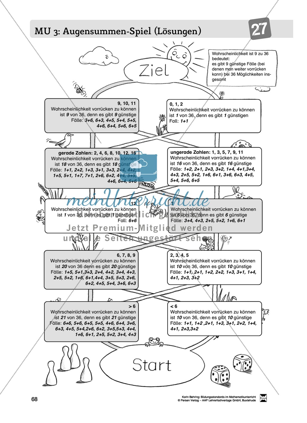 Bildungsstandards im Mathematikunterricht umsetzen: Unterrichtsvorschläge zu Daten + Häufigkeit + Wahrscheinlichkeit Preview 60