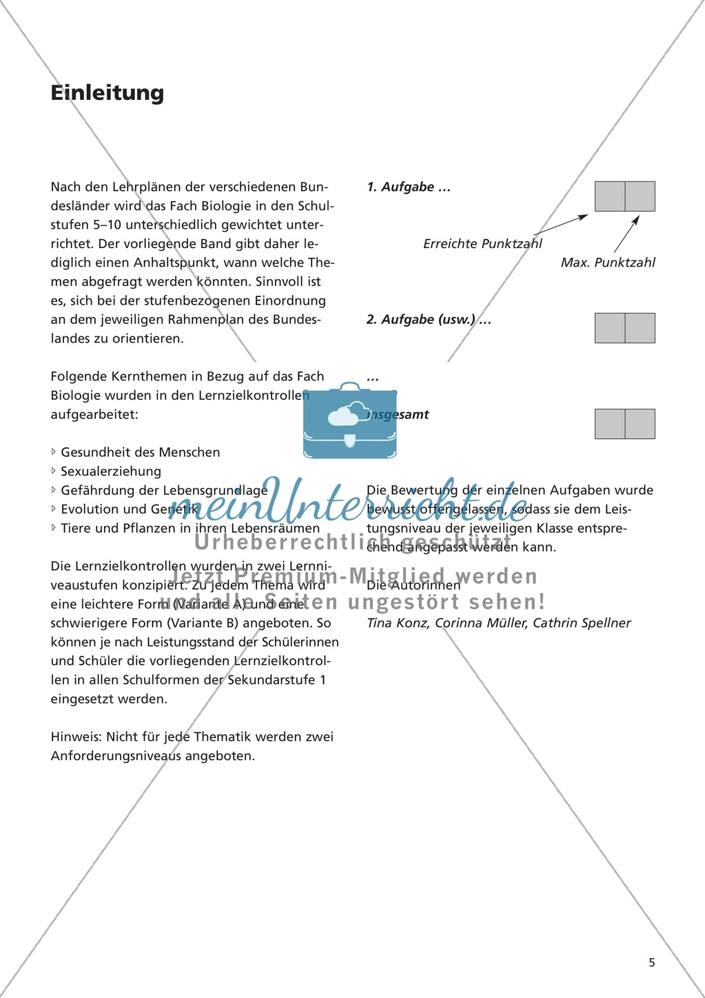test kennenlernen klasse 5