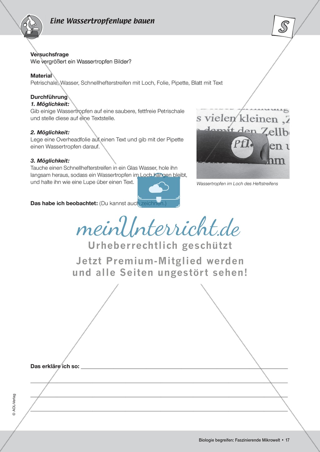 Eine Wassertropfenlupe bauen - ein Versuch Preview 3