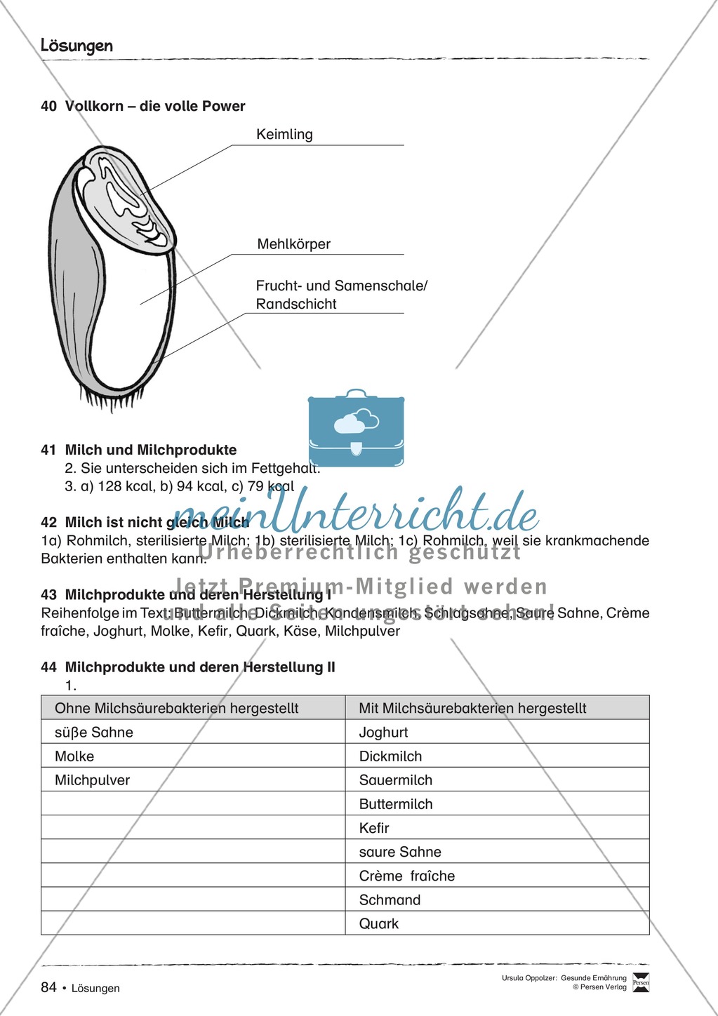 Arbeitsblätter zum Thema Milch und Milchprodukte Preview 7