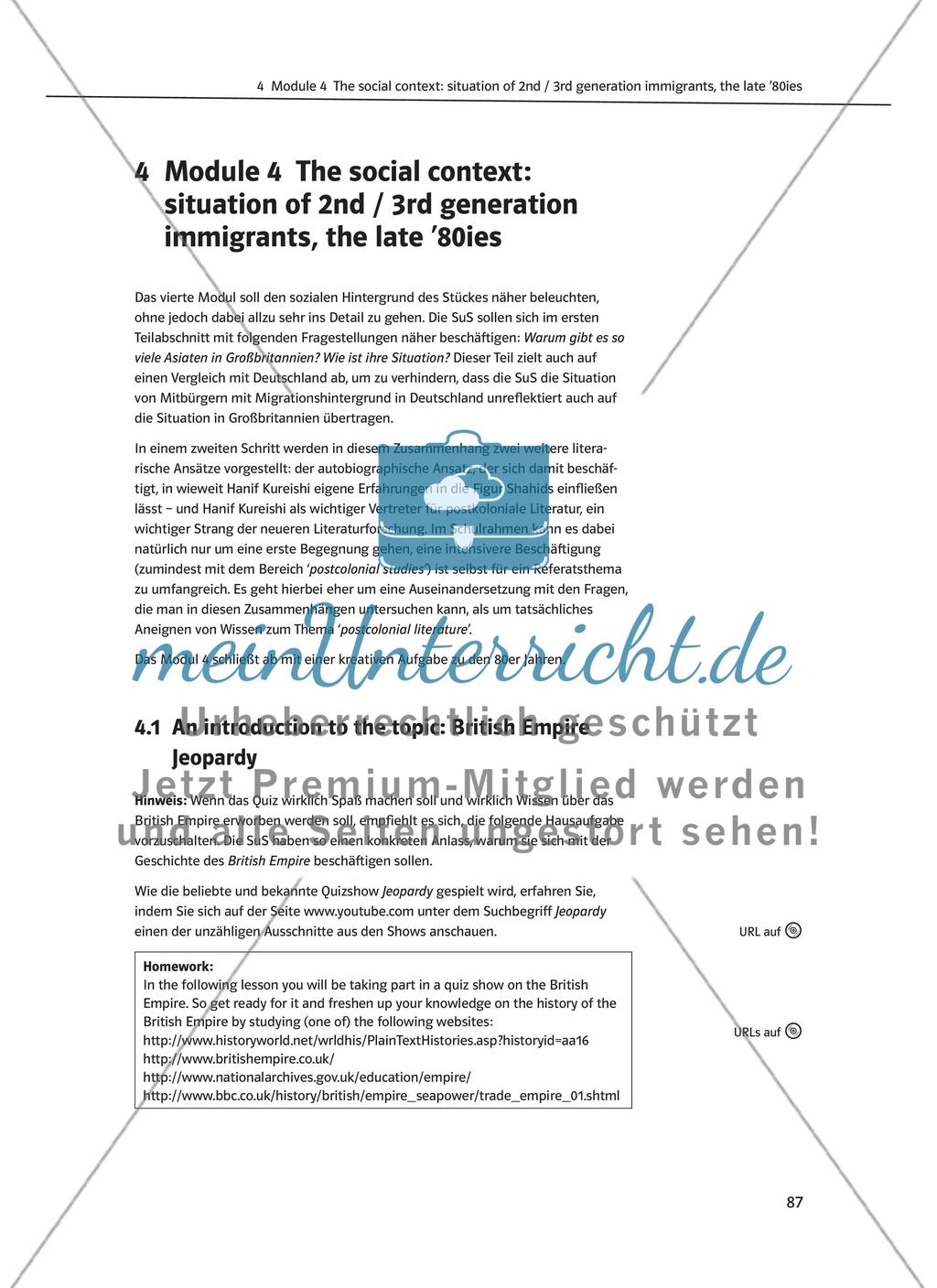 Module 4 The social context: situation of 2nd / 3rd generation immigrants, the late ‘80s Preview 1