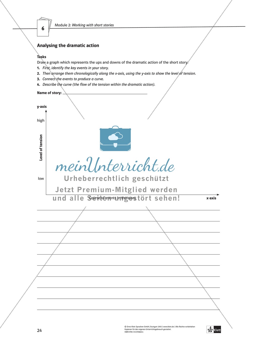 Working with short stories: Aufgaben + Arbeitsblätter Preview 5