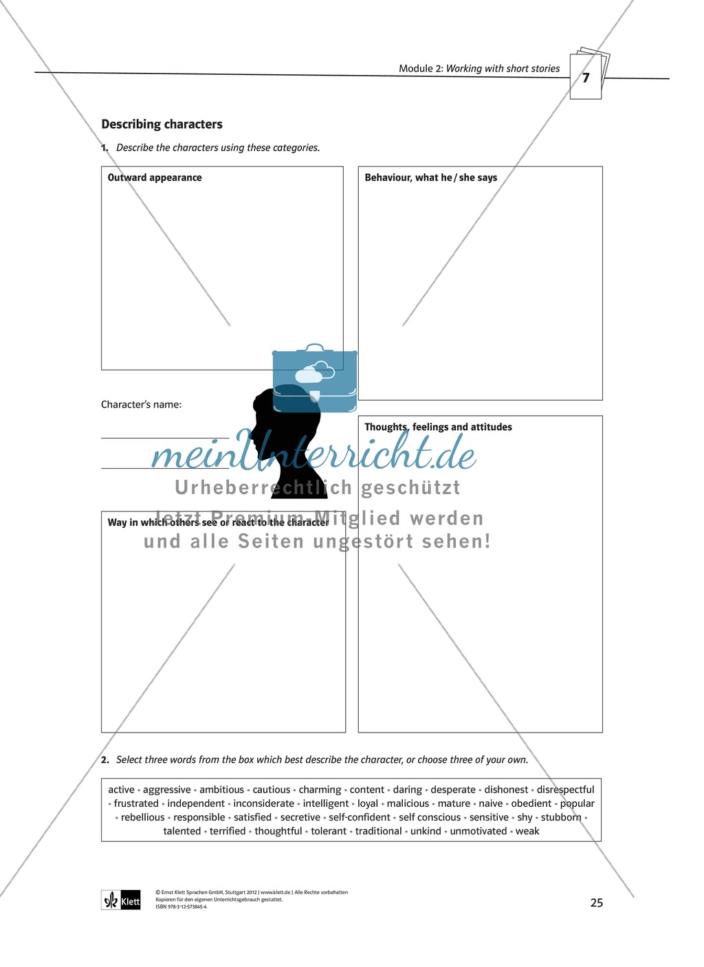 Working with short stories: Aufgaben + Arbeitsblätter Preview 6