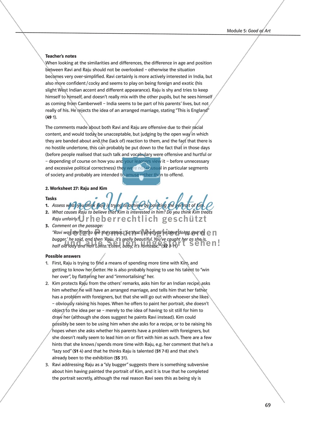 Good at Art: Zusammenfassung + Aufgaben + Arbeitsblätter Preview 5