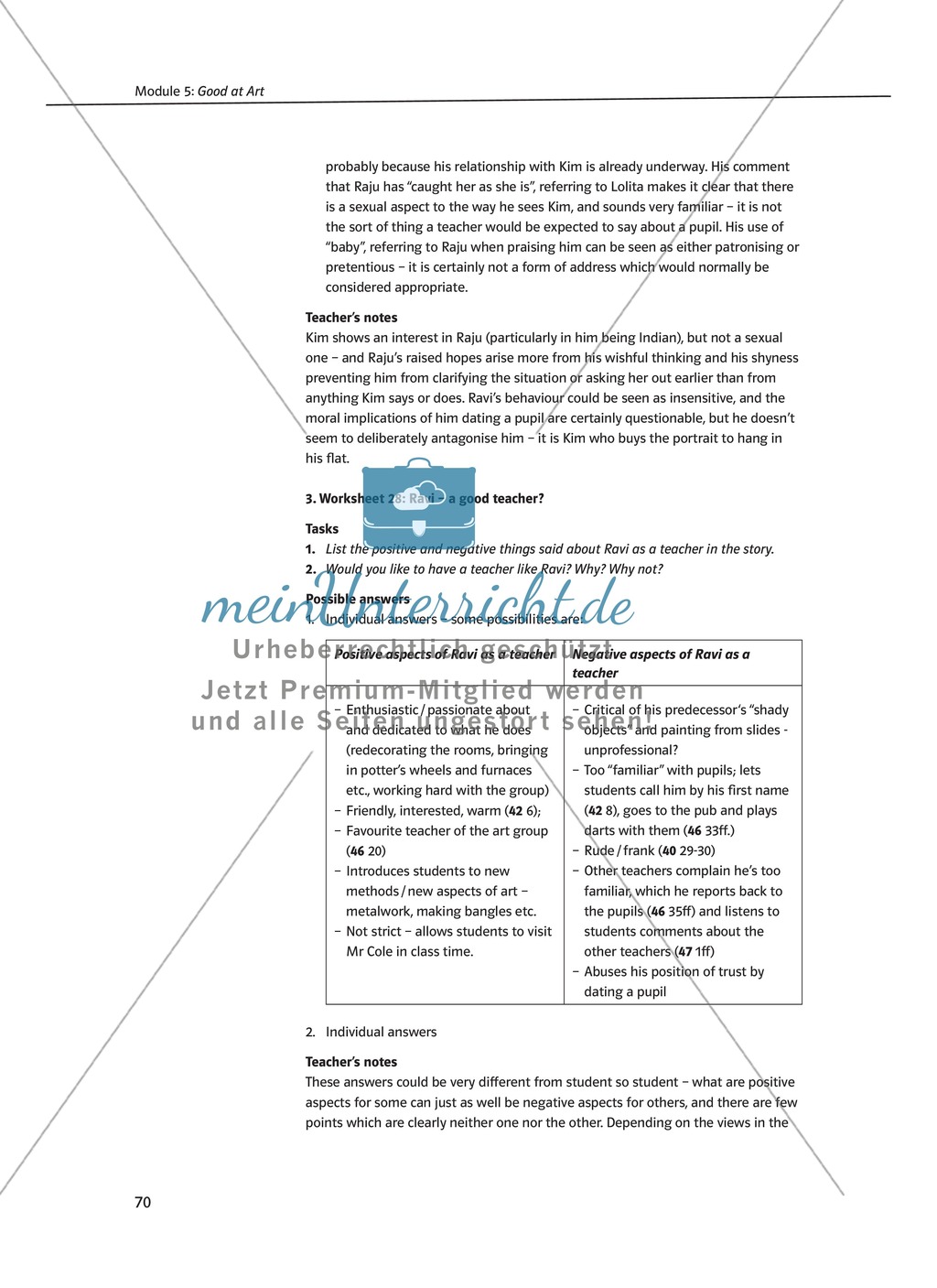 Good at Art: Zusammenfassung + Aufgaben + Arbeitsblätter Preview 6