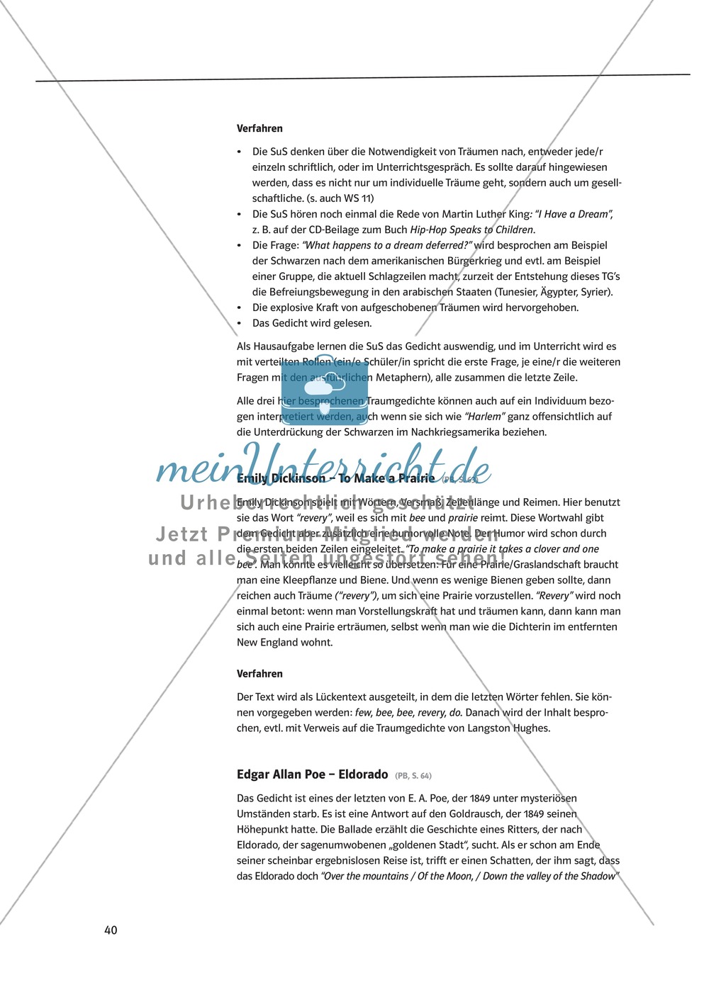 The Poetry Box: Dreamin' - Beispiele + Lernziele + Arbeitsblätter Preview 9