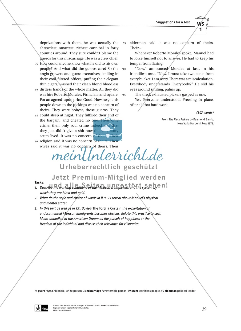 Teaching the Novel in the Classroom: Inhaltszusammenfassung + Kopiervorlagen Preview 13