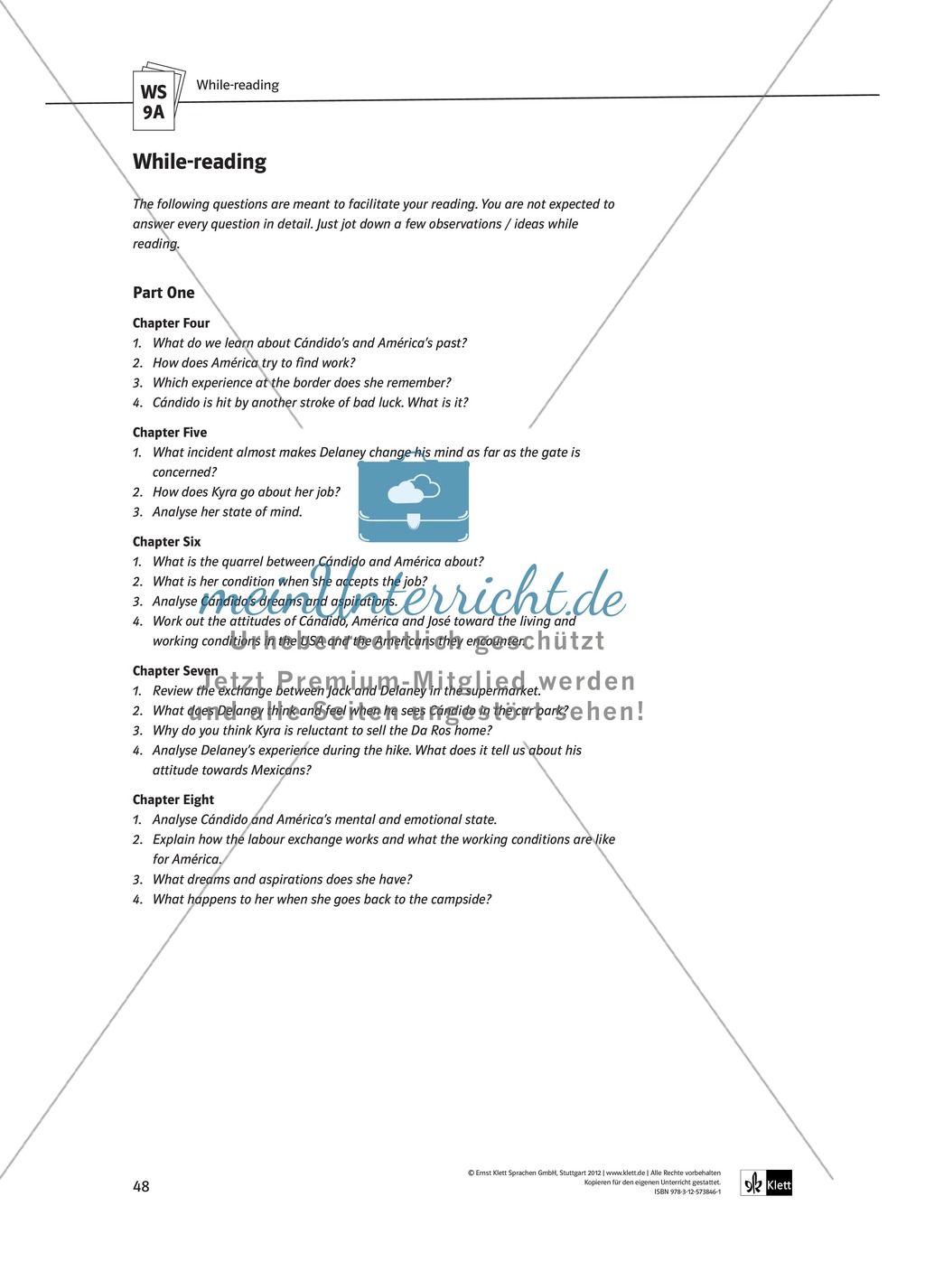 Teaching the Novel in the Classroom: Inhaltszusammenfassung + Kopiervorlagen Preview 22