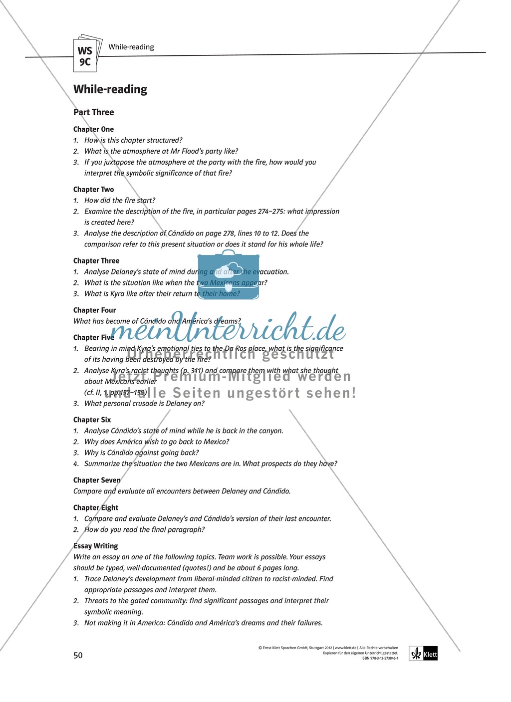 Teaching the Novel in the Classroom: Inhaltszusammenfassung + Kopiervorlagen Preview 24