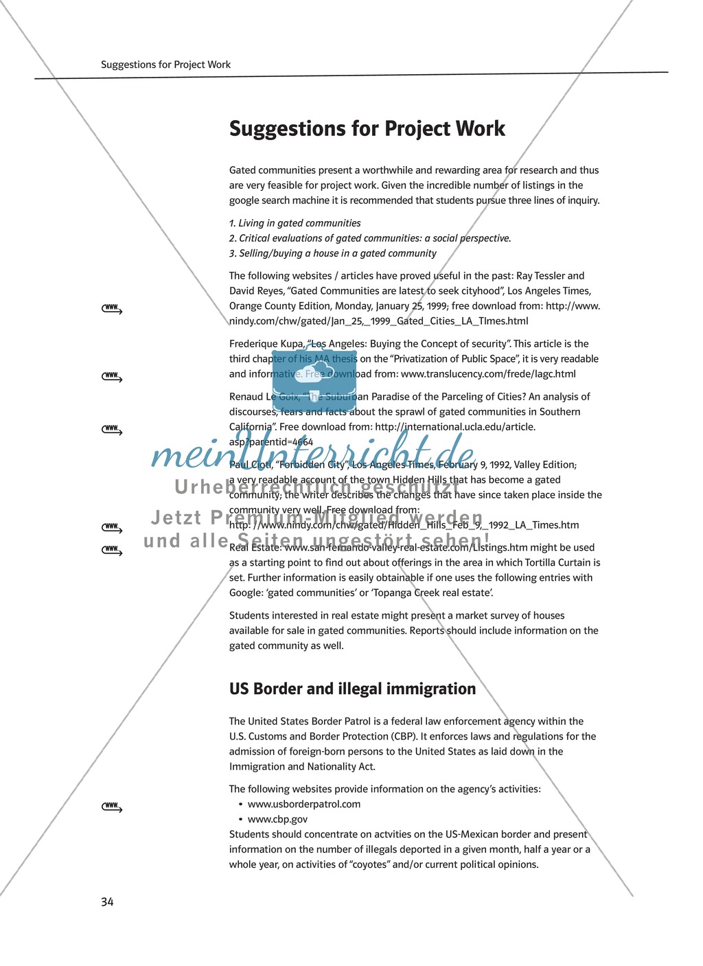 Suggestions for Project Work: Aufgabenstellung Preview 1