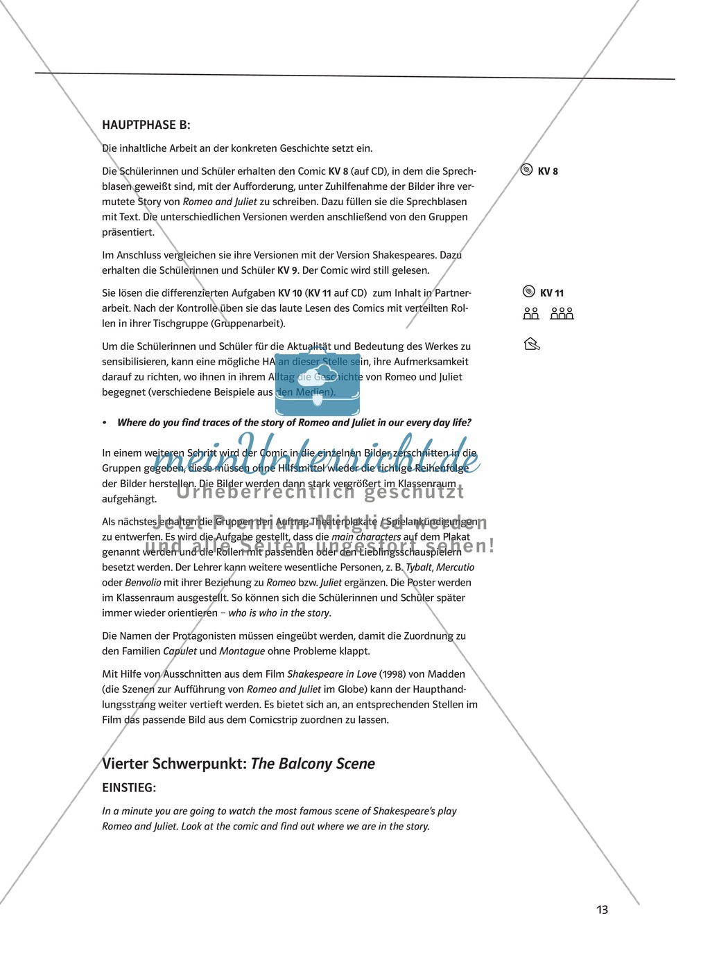 Shakespeare's Romeo and Juliet in year 7: Shakespeare und seine Zeit anhand von Romeo und Julia + Kopiervorlagen Preview 5