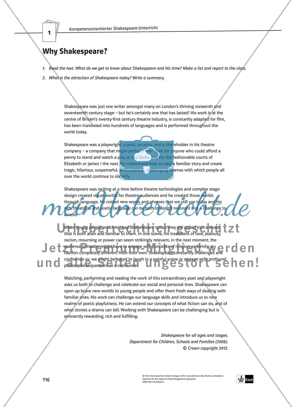Quellen und Materialien im Shakespeare-Unterricht Preview 11