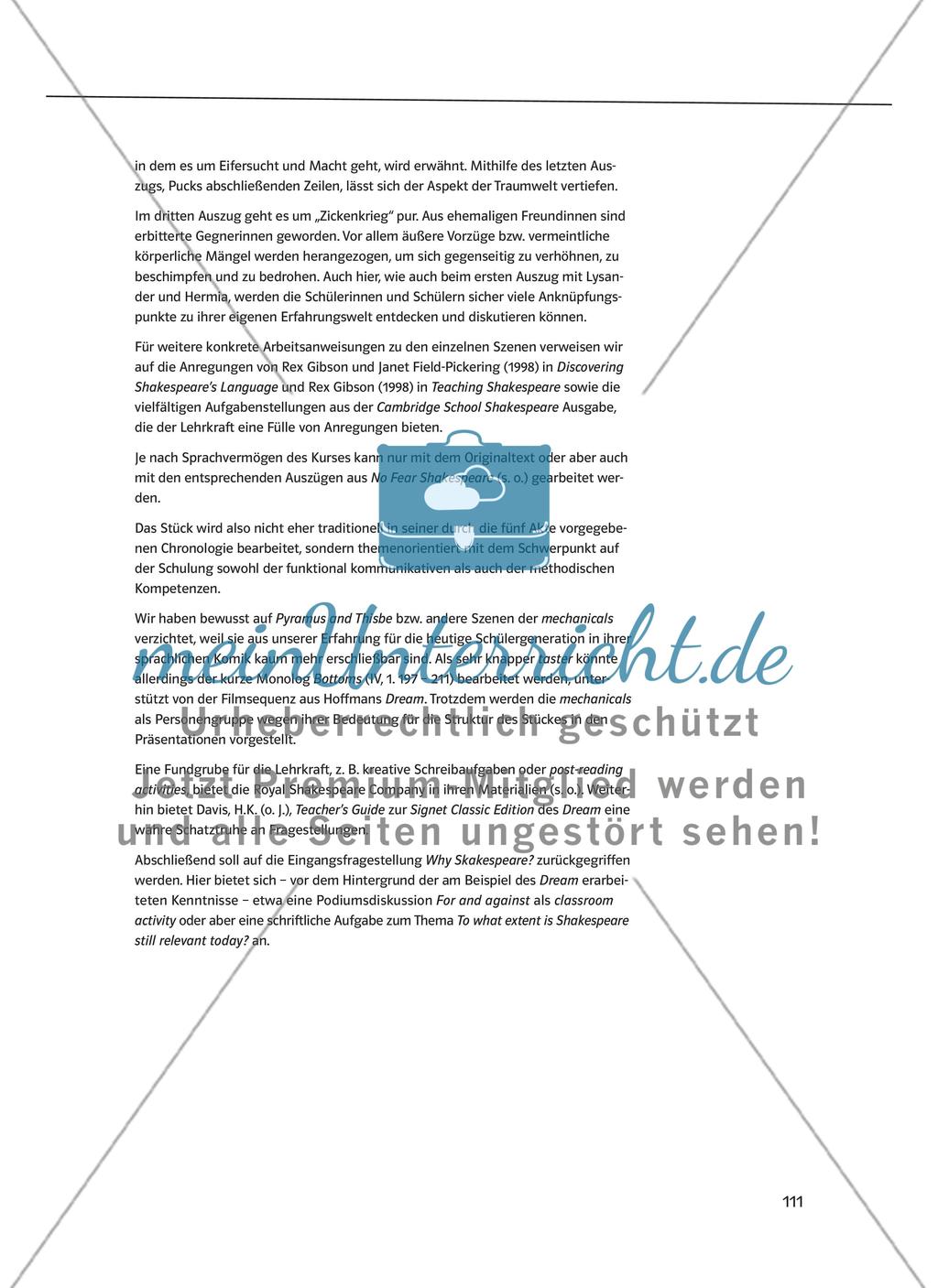 Quellen und Materialien im Shakespeare-Unterricht Preview 6