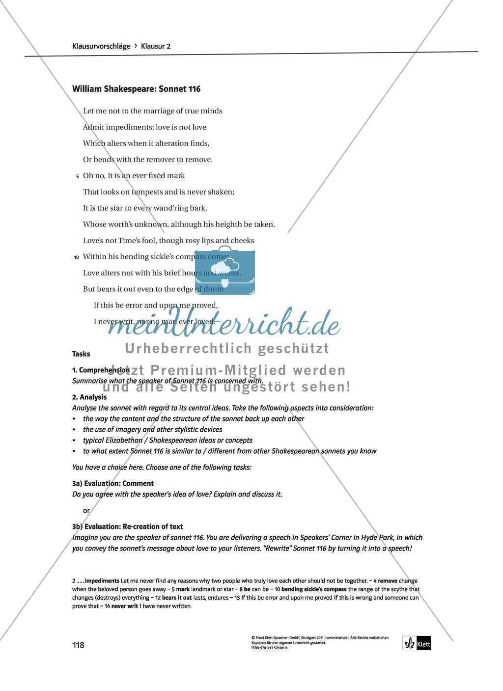 Love Sonnets to the Young Man: Shakespeare's Sonnet 29 - Lernziele + Aufgaben + Lösungen Preview 49
