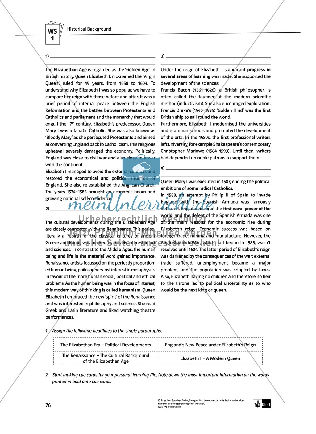 Love Sonnets to the Young Man: Shakespeare's Sonnet 29 - Lernziele + Aufgaben + Lösungen Preview 7