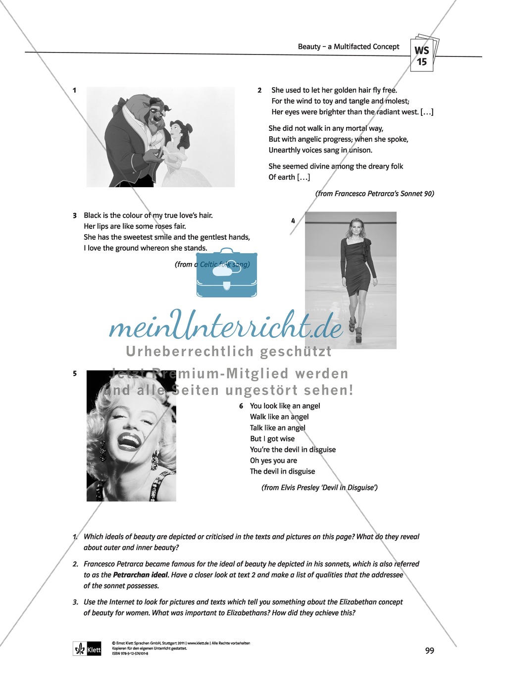 Skills: Analysing Shakespearean Sonnets: Stylistic Devices, Lernziele + Aufgaben + Lösungen Preview 29