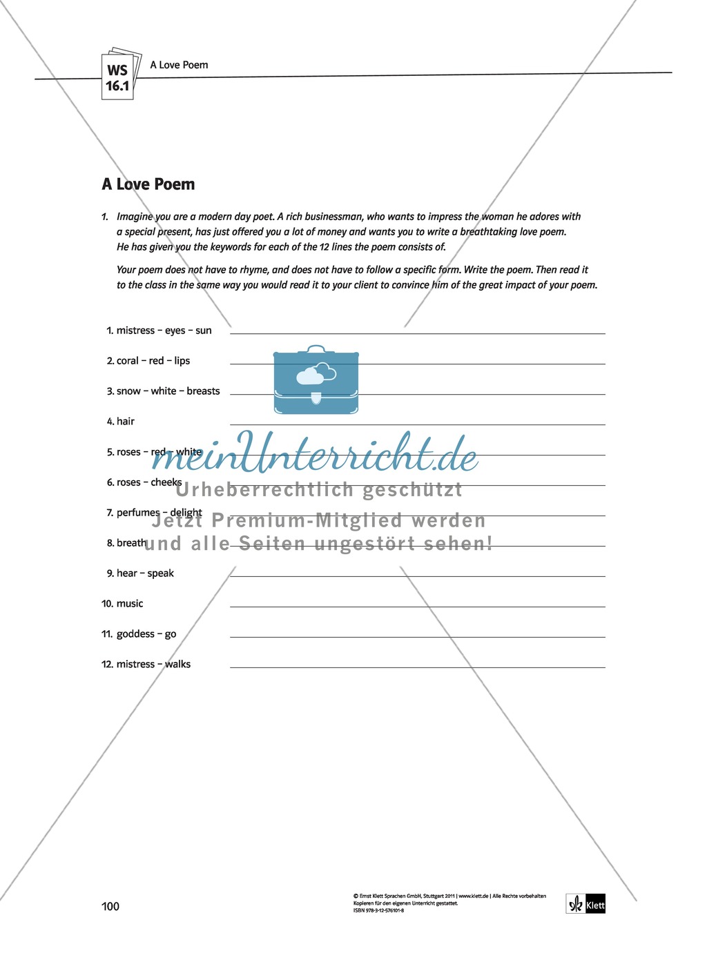 Skills: Analysing Shakespearean Sonnets: Stylistic Devices, Lernziele + Aufgaben + Lösungen Preview 30
