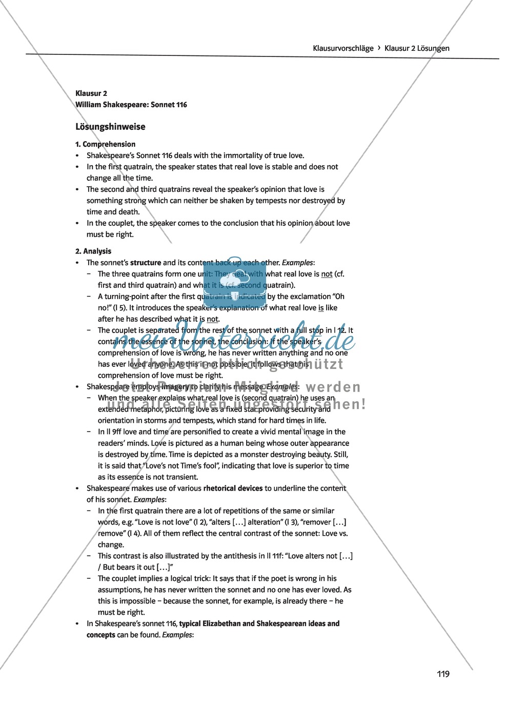 Skills: Analysing Shakespearean Sonnets: Stylistic Devices, Lernziele + Aufgaben + Lösungen Preview 49
