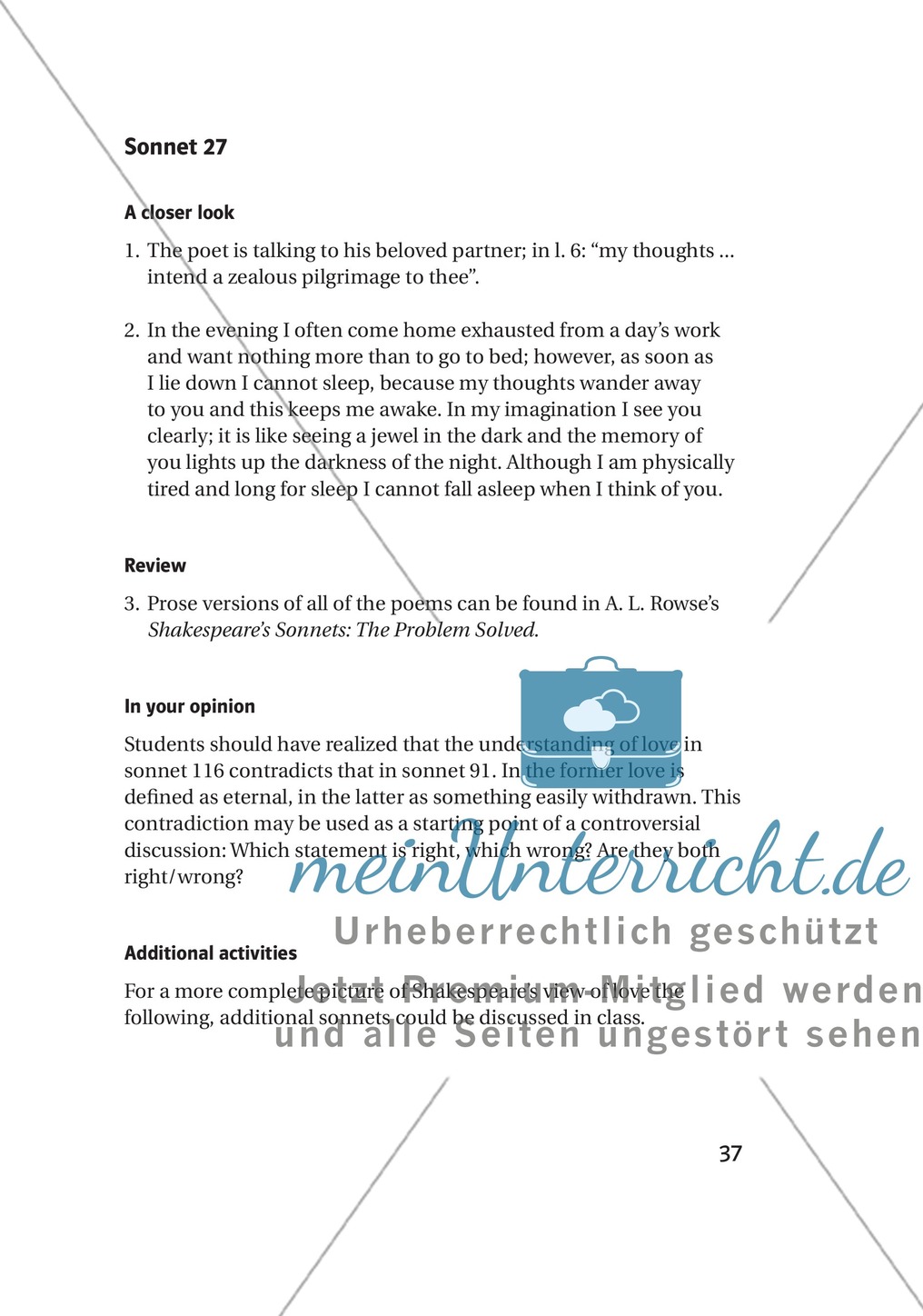 Some Well-Known Passages and Ideas: Auszüge aus bekannten Werken von William Shakespeare + Lernziele + Tipps Preview 12