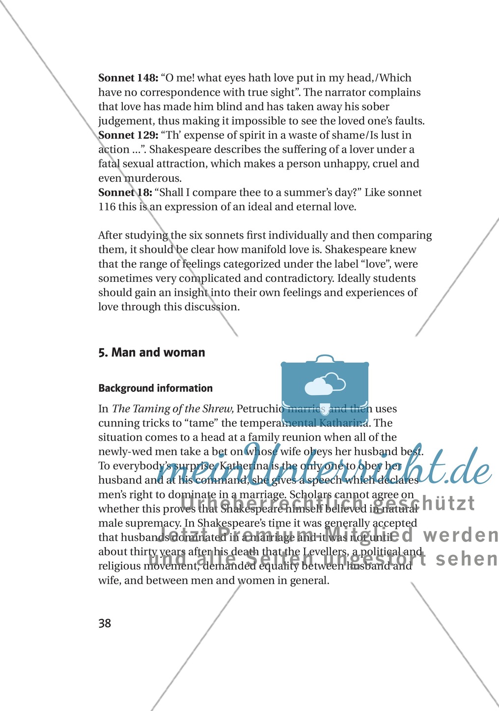 Some Well-Known Passages and Ideas: Auszüge aus bekannten Werken von William Shakespeare + Lernziele + Tipps Preview 13