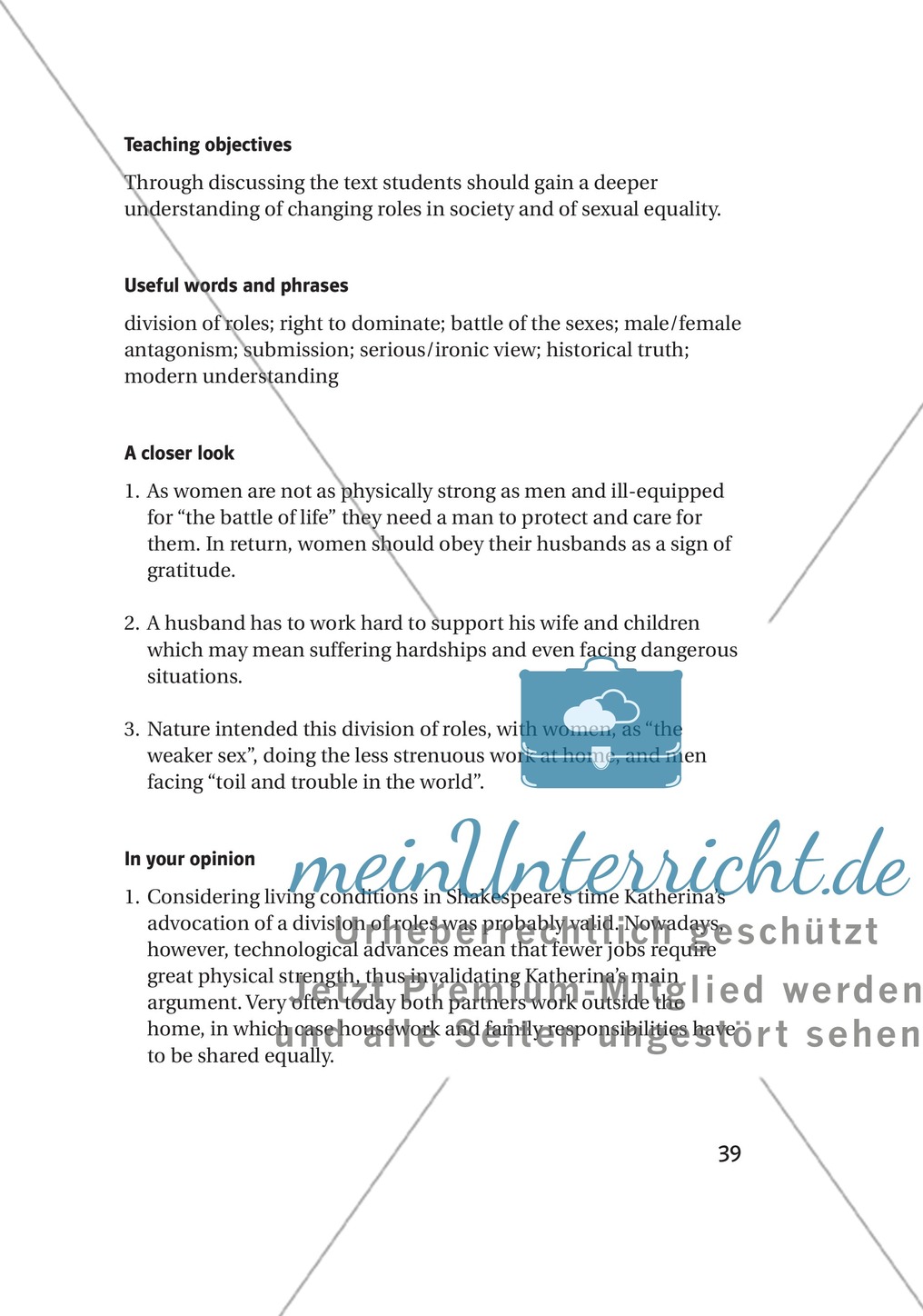 Some Well-Known Passages and Ideas: Auszüge aus bekannten Werken von William Shakespeare + Lernziele + Tipps Preview 14