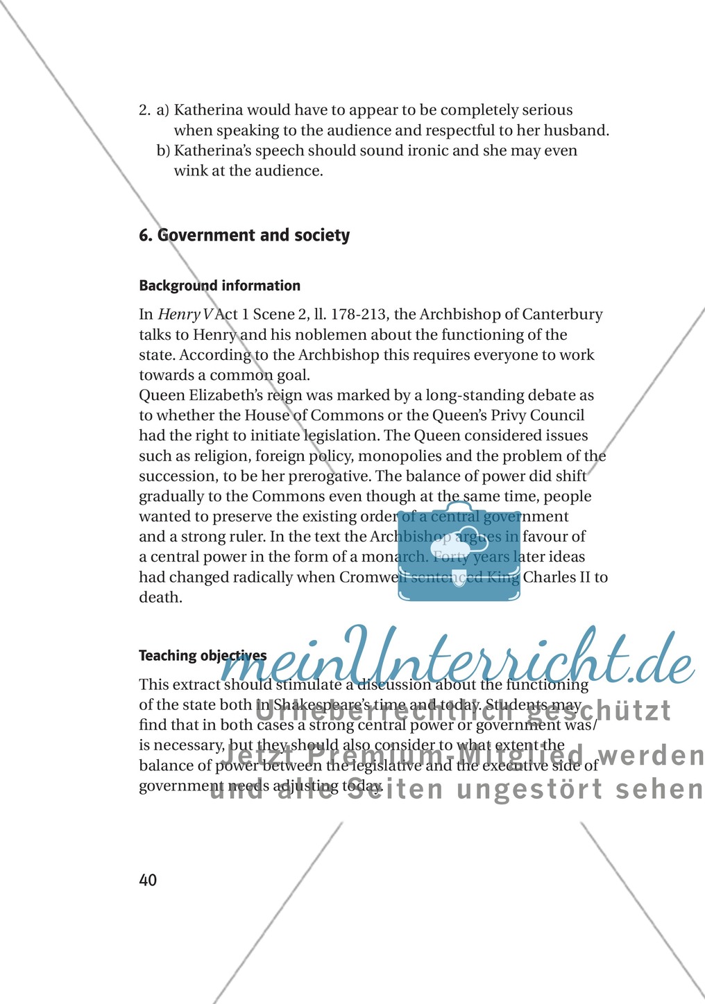 Some Well-Known Passages and Ideas: Auszüge aus bekannten Werken von William Shakespeare + Lernziele + Tipps Preview 15