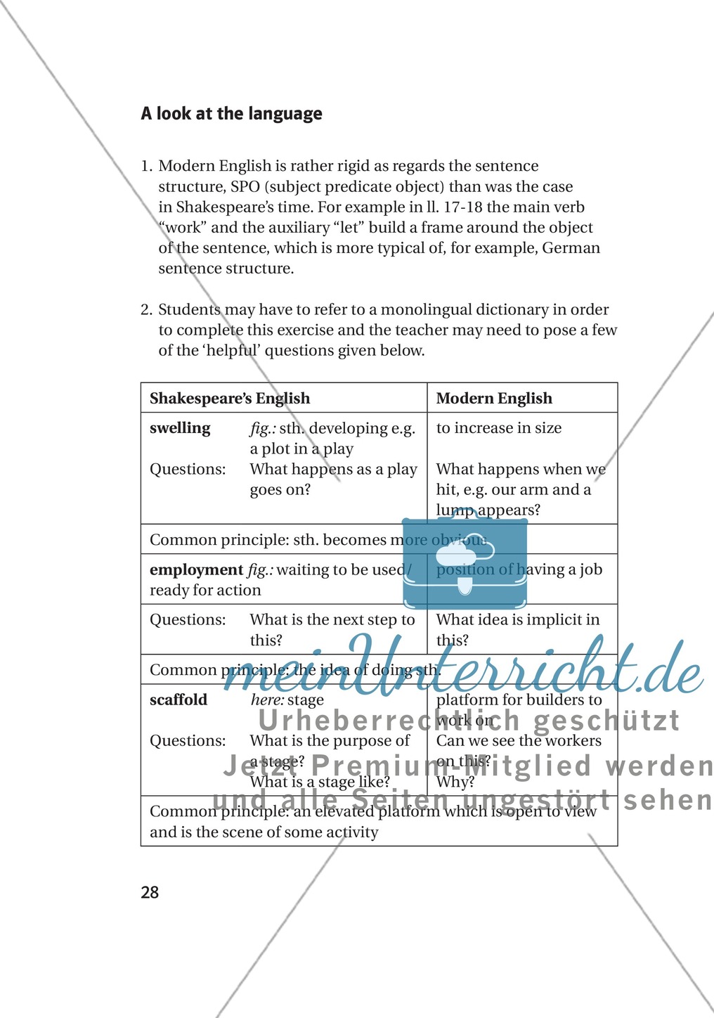 Some Well-Known Passages and Ideas: Auszüge aus bekannten Werken von William Shakespeare + Lernziele + Tipps Preview 3