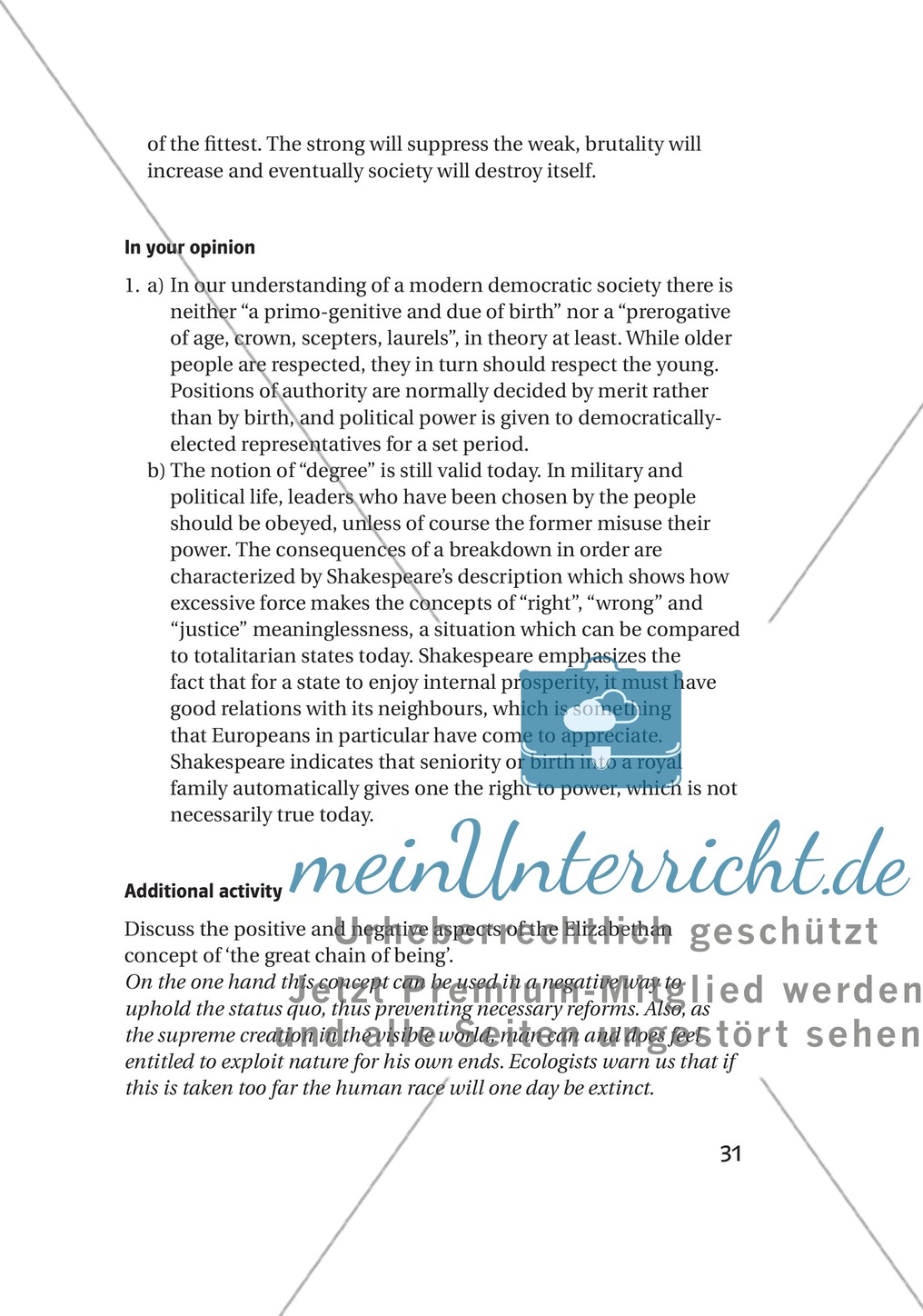Some Well-Known Passages and Ideas: Auszüge aus bekannten Werken von William Shakespeare + Lernziele + Tipps Preview 6