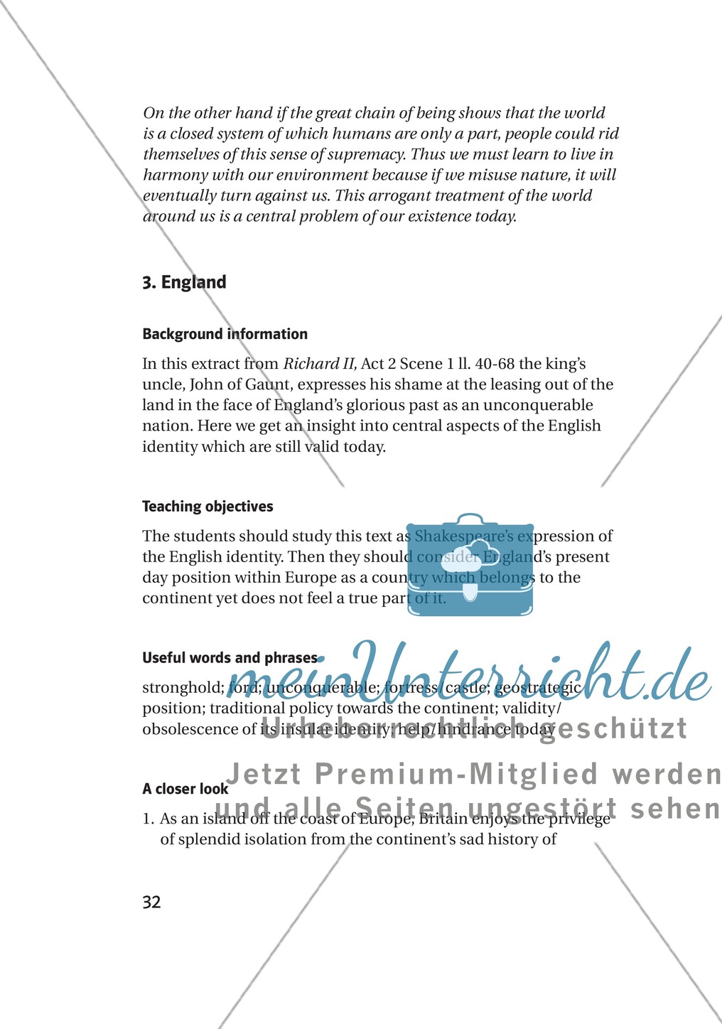 Some Well-Known Passages and Ideas: Auszüge aus bekannten Werken von William Shakespeare + Lernziele + Tipps Preview 7