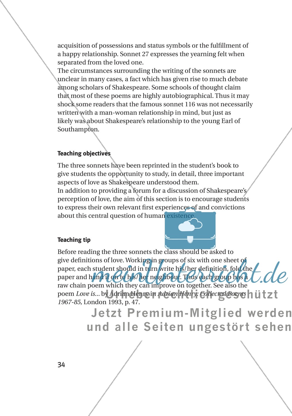 Some Well-Known Passages and Ideas: Auszüge aus bekannten Werken von William Shakespeare + Lernziele + Tipps Preview 9