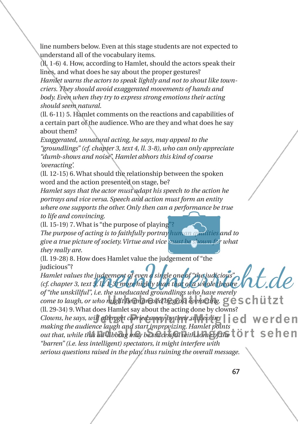 Additional Material: Unterrichtsmaterialien zu William Shakespeare Preview 5
